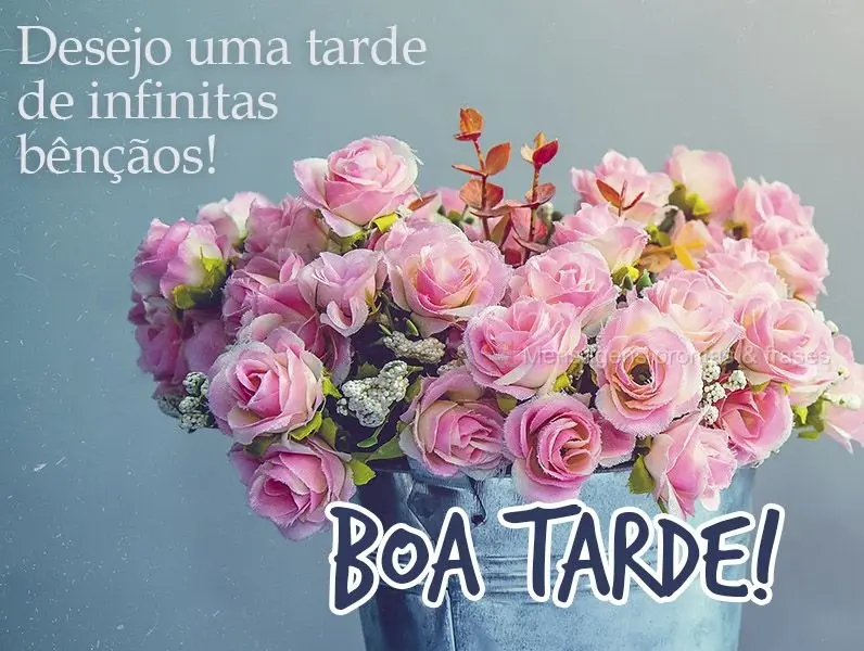 Desejo uma tarde de infinitas bênçãos! 
 Boa tarde!