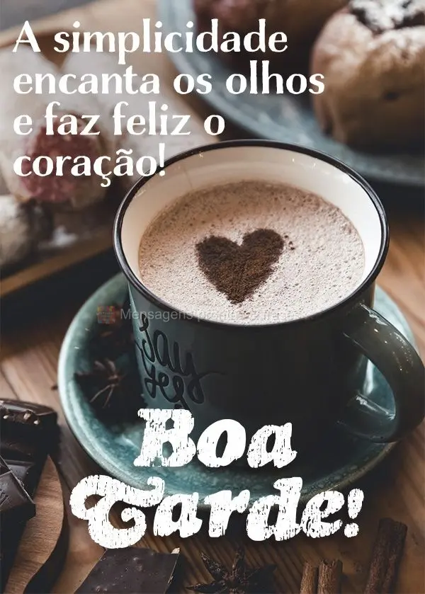 A simplicidade encanta os olhos e faz feliz o coração!  Boa tarde!