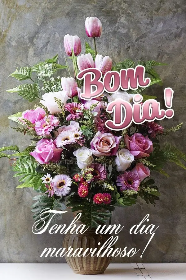 Tenha um dia maravilhoso! Bom dia!