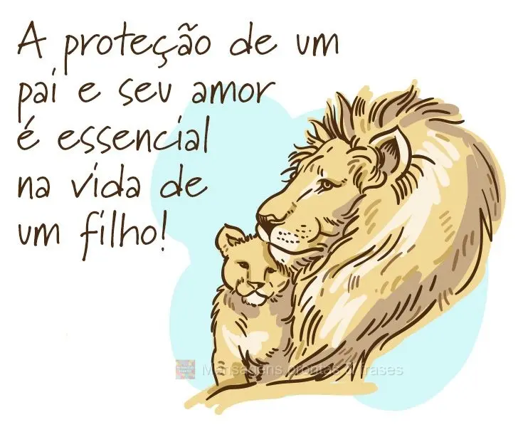 A proteção de um pai e seu amor é essencial na vida de um filho!