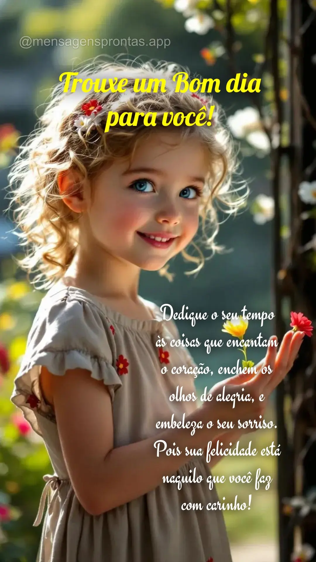 Dedique o seu tempo
às coisas que encantam o coração, enchem os olhos de alegria, e embeleza o seu sorriso. Pois sua felicidade está naquilo que voc...