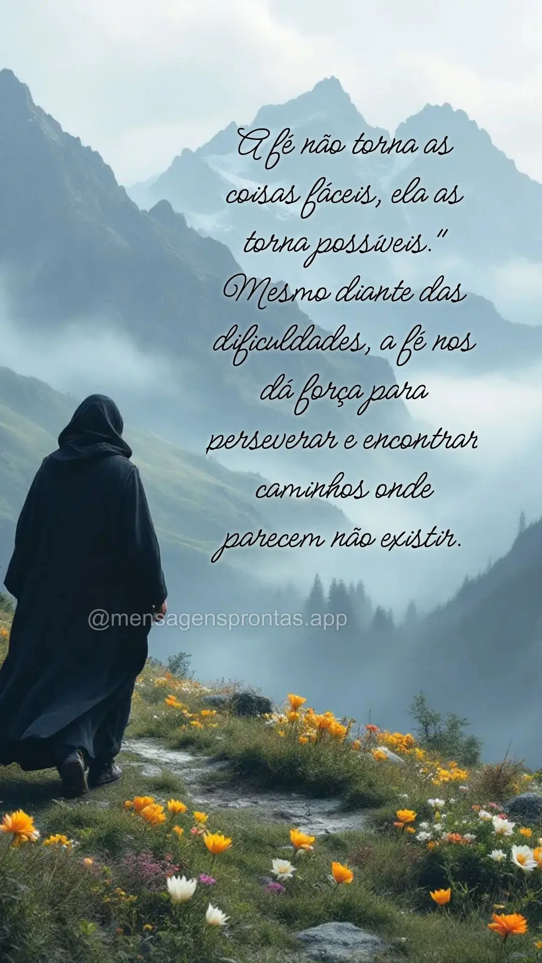 A fé não torna as coisas fáceis, ela as torna possíveis." Mesmo diante das dificuldades, a fé nos dá força para perseverar e encontrar caminhos on...