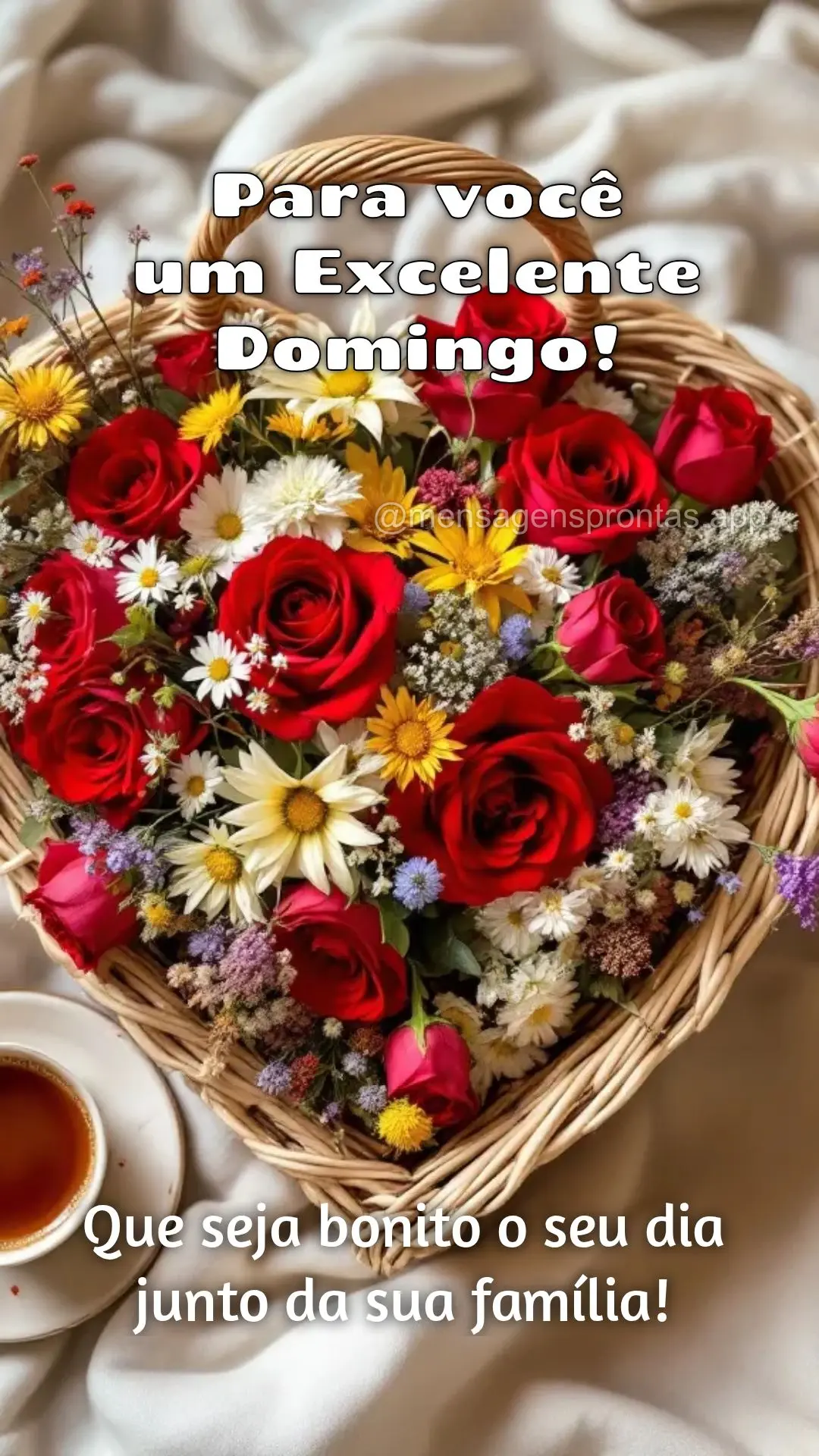 Que seja bonito o seu dia junto da sua família! Para você um Excelente Domingo!