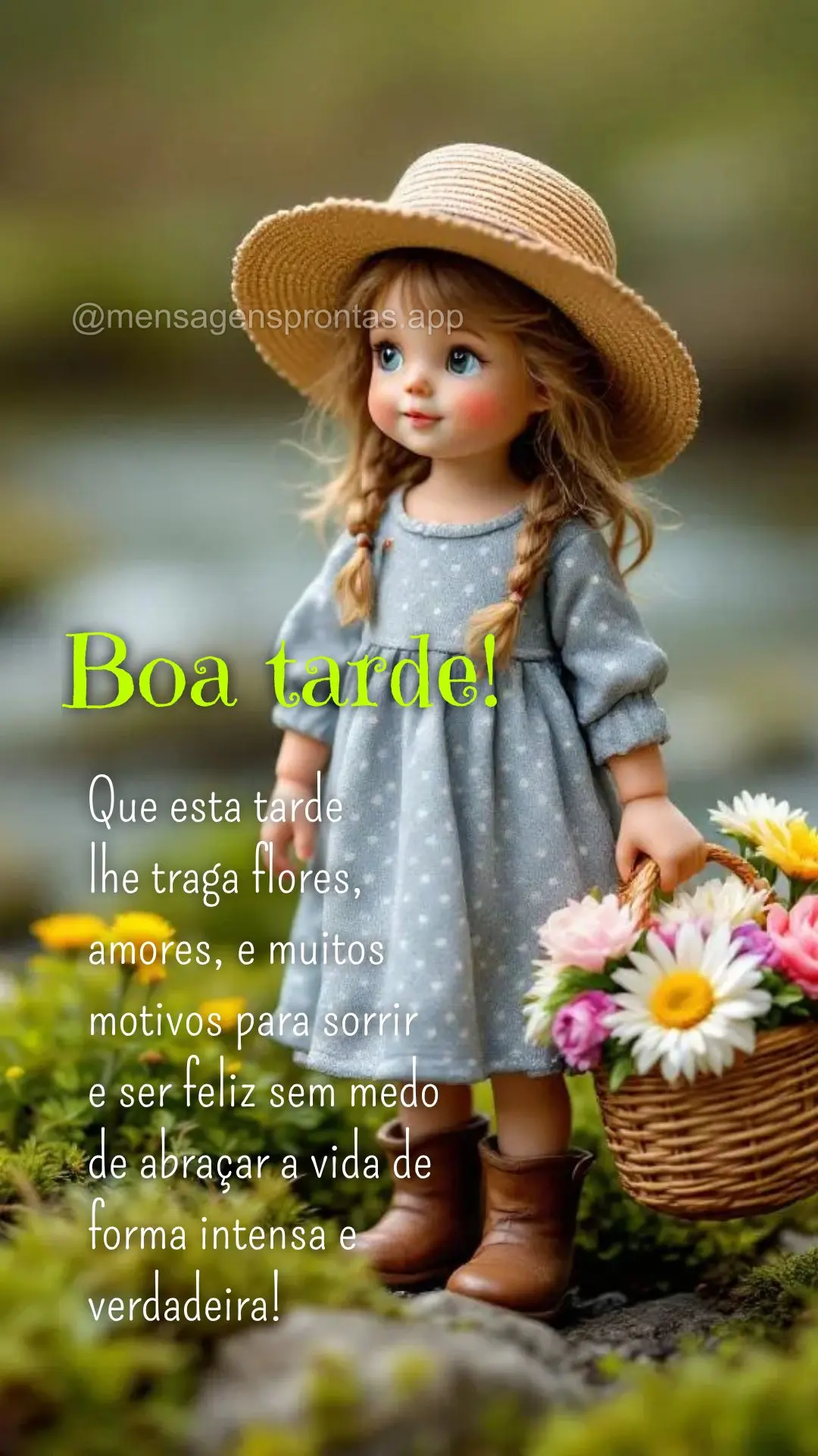 Que esta tarde 
lhe traga flores, amores, e muitos motivos para sorrir e ser feliz sem medo de abraçar a vida de forma intensa e verdadeira! Boa tarde!...