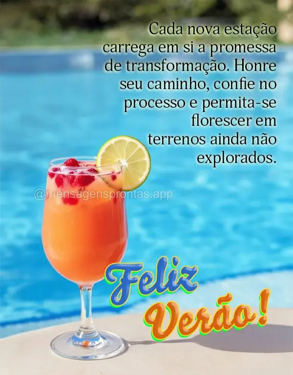 Cada nova estação carrega em si a promessa de transformação. Honre seu caminho, confie no processo e permita-se florescer em terrenos ainda não expl...